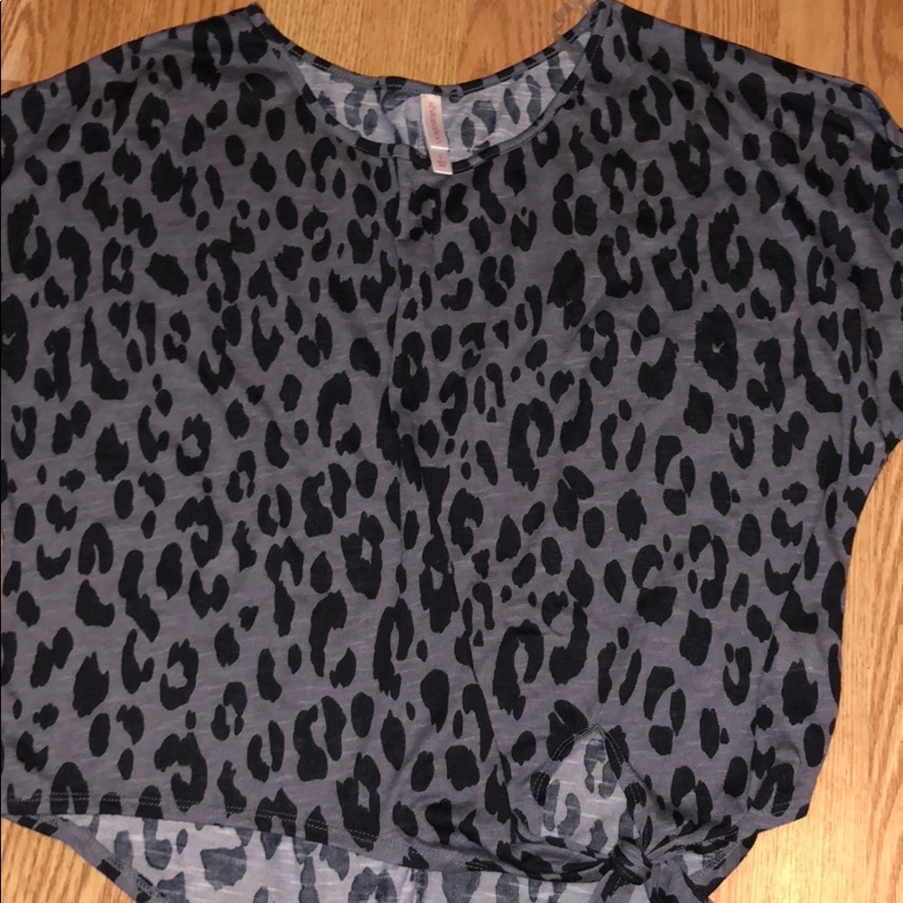 Target grey and black cheetah print shirt
